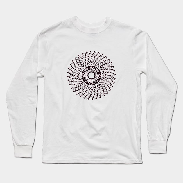 Mandala Flower Long Sleeve T-Shirt by MiNuRa